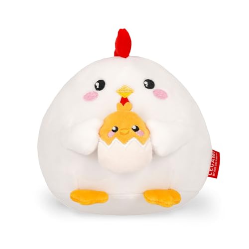 Legami - Super Soft Plush Plüsch, Hen Thema, Mini Größe, mit personalisierbarer ID Karte, Steht alleine, 14x15x12 cm, White Legami - Super Soft Plush Plüsch, Hen Thema, Mini Größe, mit personalisierbarer ID Karte, Steht alleine, 14x15x12 cm, White von LEGAMI