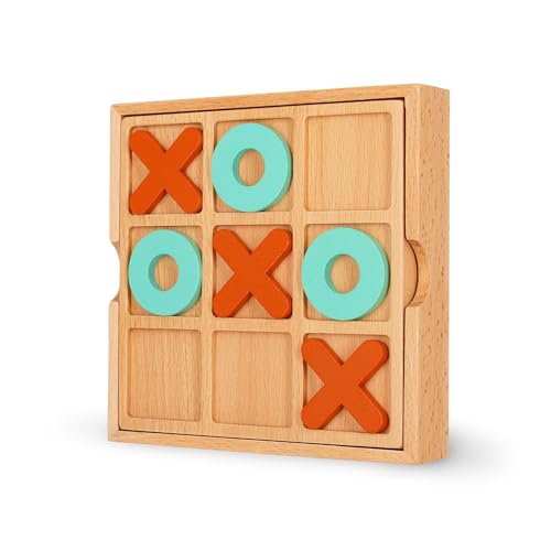 Legami - Tris Tic-Tac-Toe mit 10 Karten, Spielanleitung mit Anleitung (evtl. Nicht in Deutscher Sprache), Rückwand aus Buchenholz, MDF-Karten, Tasche inklusive, 14 x 14 x 2,7 cm von LEGAMI