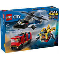 LEGO® City 60462 Fahrzeuge Kombinationsset mit Hubschrauber, Löschauto und U-Boot von LEGO® CITY