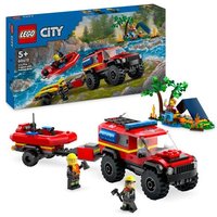 LEGO City 60412 Feuerwehrgeländewagen mit Rettungsboot, Feuerwehr-Spielzeug von LEGO® GmbH