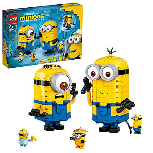 LEGO 75551 Minions Minions-Figuren Bauset mit Versteck, Spielzeug für Kinder ab 8 Jahre mit Figuren: Stuart, Kevin & Bob von LEGO