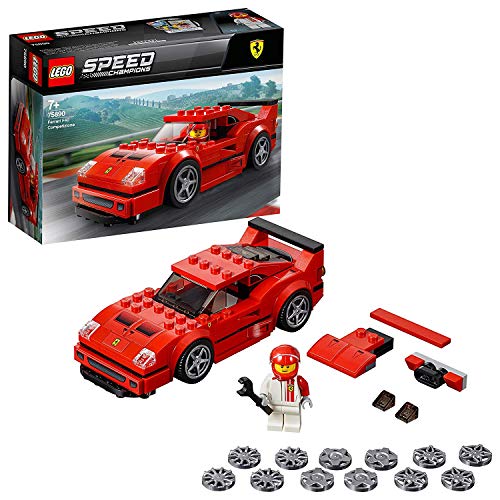 LEGO 75890 Speed Champions Ferrari F40 Competizione, Bauset mit Rennfahrer-Minifigur, Fahrzeugspielzeuge für Kinder, Forza Horizon 4 Erweiterungsset von LEGO