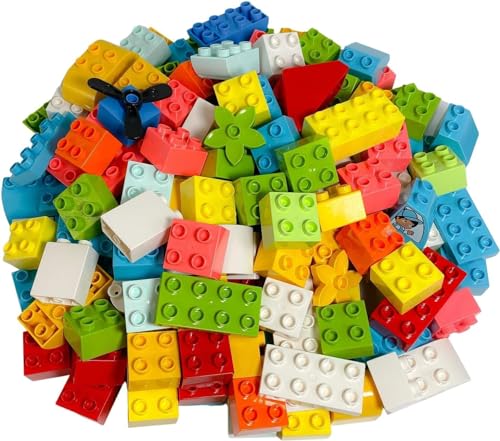 Lego® DUPLO® Steine bunt gemischt in verschiedenen Grössen - 1 KG - 120 Stück - Bausteine für kreatives Bauen, erste Bausteine, Lernspielzeug, Geschenk für Mädchen und Jungen ab 1,5 Jahren von LEGO
