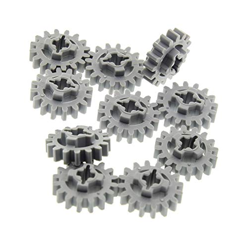 10 x Lego Technic Zahnrad neu-hell grau z16 Zahnräder 16 Zähne Rad Technik neue Form 94925 von LEGO