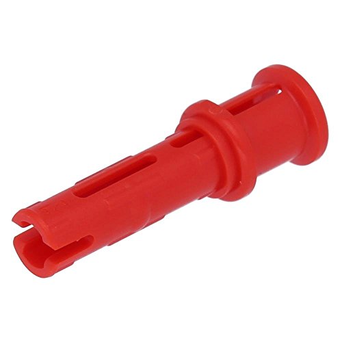 100 x LEGO® Technik, Pin lang mit Reibungsstellen längs und Stopper Rot von LEGO