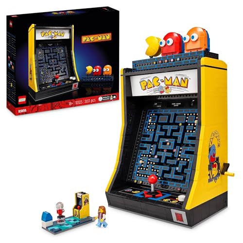 LEGO 10323 Icons PAC-MAN Arcade-Spiel, Modellbausatz für Erwachsene zum Bauen, Spielmaschine mit Charakteren von LEGO