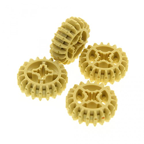 4 x beige Zahnräder Zahnrad 20 Zähne Rad Technik z20 Technic Lego F10 von LEGO