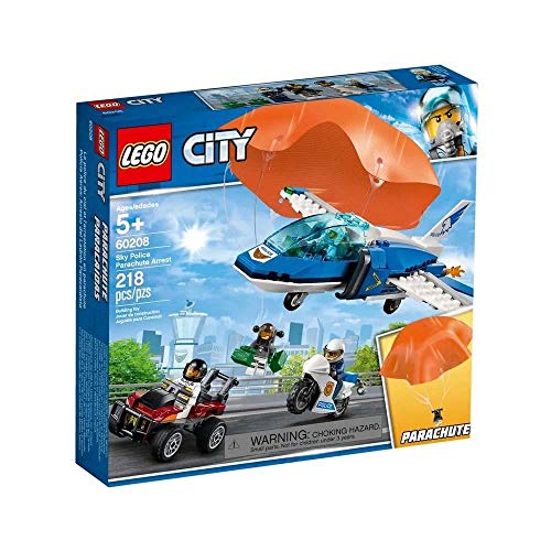 LEGO City Lego Sky Police Jet Fallschirm Verhaftung 60208 Bauset, Neu 2019 (218 Teile) von LEGO