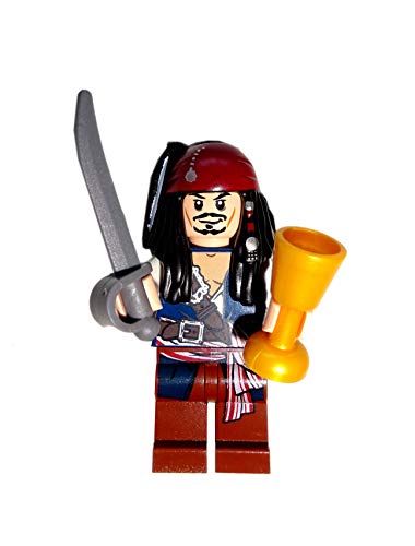 LEGO® Fluch der Karibik / Pirates of the Caribbean™ Minifigur Jack Sparrow mit Säbel und goldenem Kelch von LEGO