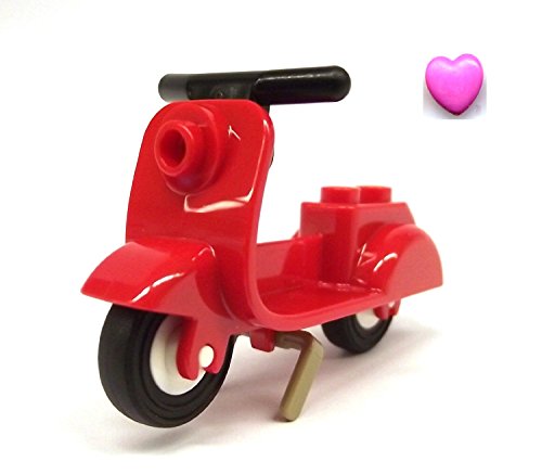 LEGO® Roller in rot - aus Set 10243. Scooter für Minifiguren und Herz von LEGO