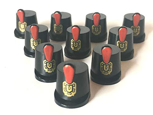 LEGO ® 10 x Shako mit Aufdruck, Topfhelm, für Imperiale Soldaten schwarz von LEGO