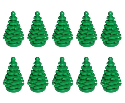 LEGO 10 Stück grüner Tannenbaum klein 2x2x4 - Blume Pflanze Wald Garten Baum von LEGO