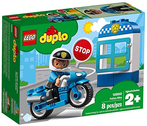 LEGO 10900 DUPLO Polizeimotorrad, Polizei Spielzeug ab 2 Jahre mit Motorrad und Polizistenfigur, Bausteine für Kleinkinder von LEGO