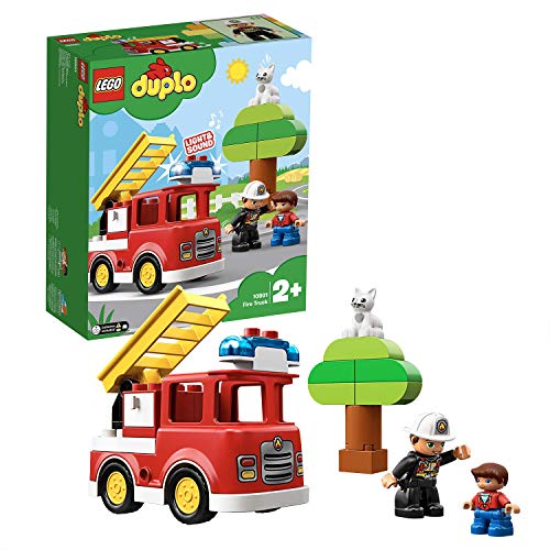 LEGO 10901 DUPLO Feuerwehrauto, Feuerwehr Spielzeug für Kleinkinder im Alter von 2-5 Jahren mit Licht & Geräuschen von LEGO