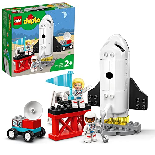 LEGO 10944 DUPLO Spaceshuttle Weltraummission, Spielzeug-Rakete mit Steine für Kleinkinder ab 2 Jahre, mit Astronauten-Figuren von LEGO