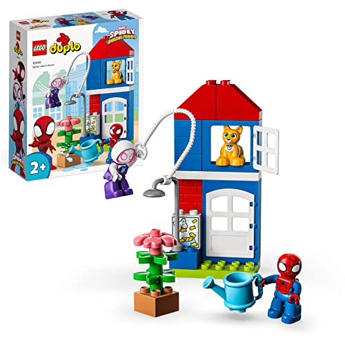 LEGO 10995 DUPLO Spider-Mans Haus, Spidey Set Spielzeug zum Bauen mit Figur und Steinen für Kleinkinder ab 2 Jahren, Spidey und Seine Super-Freunde von LEGO