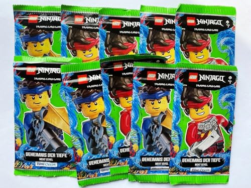 LEGO 10x Booster Pack Ninjago Trading Card Game Geheimnis der Tiefe Next Level Blue Ocean Sammelkartenspiel 50 Karten - verpackt Tüte LEGO 10x Booster Pack Ninjago Trading Card Game Geheimnis der Tiefe Next Level Blue Ocean Sammelkartenspiel 50 Karten - verpackt Tüte von LEGO