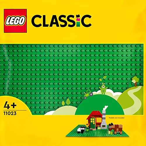 LEGO 11023 Classic Grüne Bauplatte, quadratische Grundplatte mit 32x32 Noppen als Basis für Konstruktionen und für weitere Sets von LEGO