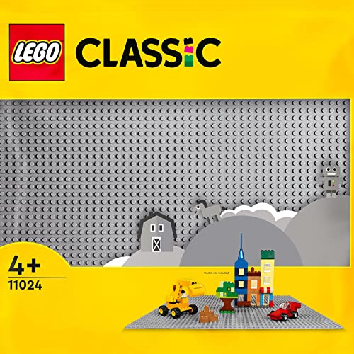 Lego 11024 Classic Graue Bauplatte, quadratische Grundplatte mit 48x48 Noppen als Basis für Konstruktionen und für weitere Lego Sets von LEGO