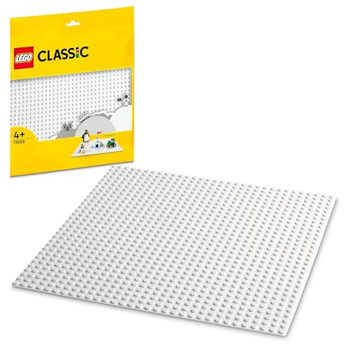 LEGO 11026 Classic Weiße Bauplatte, quadratische Grundplatte mit 32x32 Noppen als Basis Sets, Konstruktionsspielzeug von LEGO