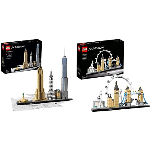 LEGO 21028 Architecture - New York City, Skyline-Kollektion, Bausteine & 21034 Architecture - London, Skyline Sammlungsset von LEGO