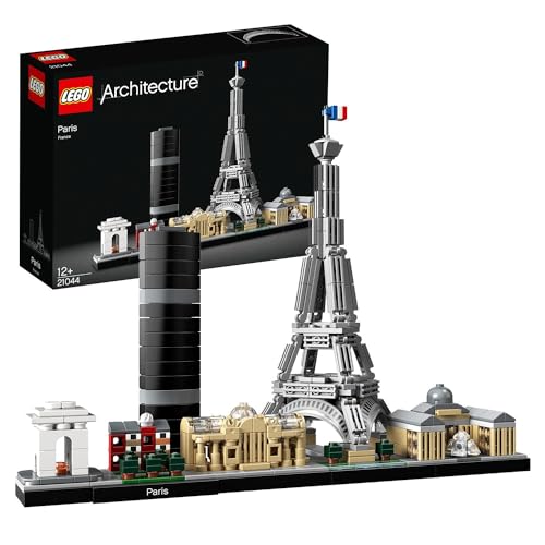 LEGO Architecture Paris, Modellbausatz mit Eiffelturm, Champs-Élysées und Louvre-Modell, Skyline-Kollektion, Haus und Büro-Deko, Geschenkideen für Sammler, Männer und Frauen 21044 von LEGO