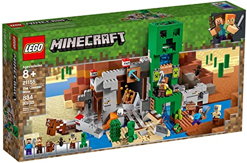 LEGO 21155 Minecraft Mine Building Set with Steve Minifigure, Blacksmith, Husk, Creeper and Animal Figures Plus TNT Elements, The Nether Micro World Toys for Kids, Gold, Gold von LEGO