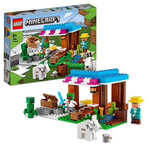 LEGO 21184 Minecraft Die Bäckerei modulares Spielzeug-Set mit Creeper- und Ziege-Figur, Konstruktionsspielzeug für Kinder ab 8 Jahre von LEGO