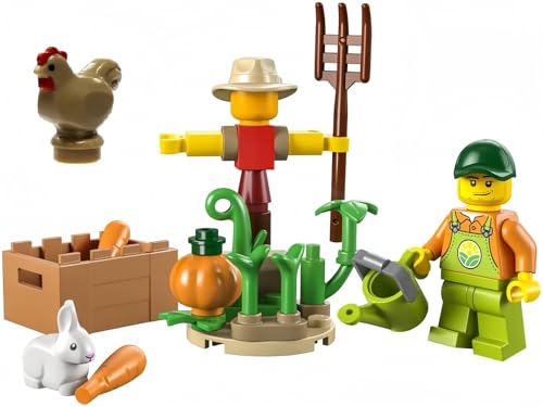 LEGO 30590 Bauernhof Garten und Vogelscheuche und braunes Huhn von LEGO