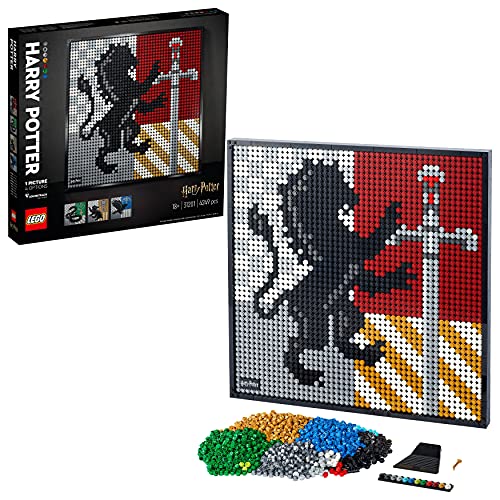 LEGO 31201 Art Harry Potter Hogwarts Wappen Set, Wanddekor, DIY Puzzle für Erwachsene, Zimmer-Deko von LEGO