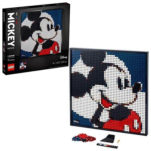 LEGO 31202 Art Disney's Mickey Mouse Set, Poster, Wanddekoration, Dekorationsideen, Geschenkidee für Sie, Ihn, Mama, Papa, DIY Puzzle für Erwachsene von LEGO