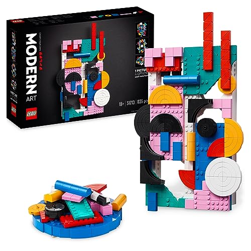 LEGO ART Moderne Kunst Set, buntes abstraktes Wandbild, Home-Deko für Wohnzimmer oder Schlafzimmer, Basteln für Erwachsene und Jugendliche, Geschenk für Frauen und Männer 31210 von LEGO