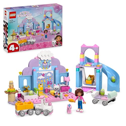 LEGO 4+ Gabbys Puppenhaus Gabbys Kätzchen Öhrchen, Set mit Tieren für Rollenspiele, Kinderspielzeug mit Rutsche und Figuren, Geschenk für Mädchen und Jungen, Spielzeug für kreatives Spielen 10796 von LEGO