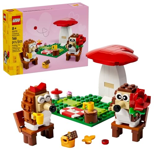 LEGO Igel Picknick Date Bauspielzeug - Tierfiguren und Spielset für Kinder, Jungen und Mädchen ab 8 Jahren - Geschenk zum Valentinstag für Sie und Ihn - mit 2 Igelspielzeugen und Zubehör - 40711 von LEGO