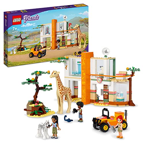 LEGO 41717 Friends Mias Tierrettungsmission mit Tierfiguren Zebra und Giraffe und 3 Mini-Puppen, Spielzeug für Kinder ab 7 Jahre von LEGO