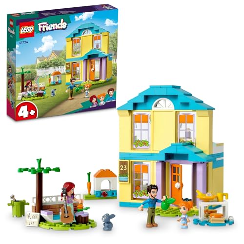 LEGO Friends Paisleys Haus, Puppenhaus mit 3 Mini-Puppen und Hasenfigur, Ella und Jonathan Charaktere als Zubehör, Spielzeug für Mädchen und Jungen ab 4 Jahren 41724 von LEGO