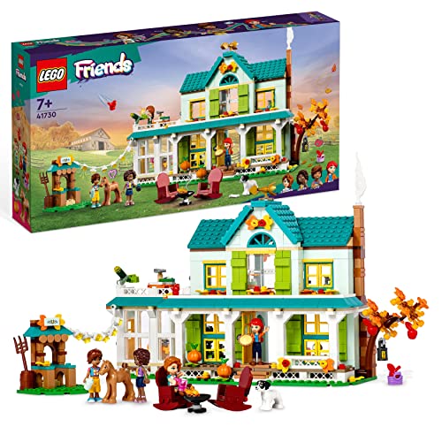 LEGO 41730 Friends Autumns Haus, Puppenhaus mit Tierfiguren und Zubehör, Mini-Puppen Autumn, Mia und Haustieren, Spielzeug für Mädchen und Jungen ab 7 Jahren, 2023 Charaktere von LEGO