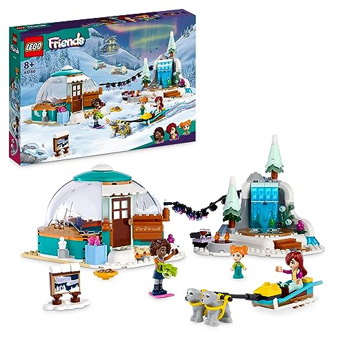 LEGO 41760 Friends Ferien im Iglu Set mit Camping-Zelt, 2 Schlittenhunden, Mini-Puppen und Zubehör, fantasievolles Winter-Spielzeug zu Weihnachten für Mädchen, Jungen, Kinder ab 8 Jahren von LEGO