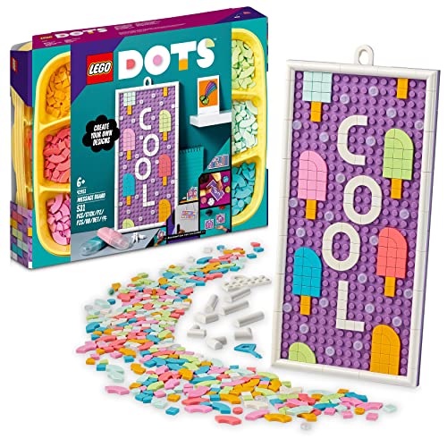 LEGO 41951 DOTS Message Board, DIY Kinderzimmer-Deko, Mosaik Bastelset für Spielzeug Türschild und Letter Board für Kinder von LEGO