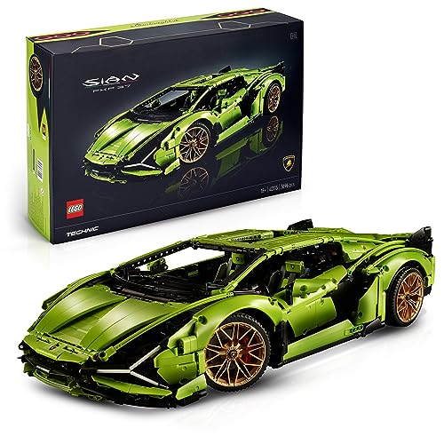 LEGO Technic Lamborghini Sián FKP 37 Rennauto, Modellbausatz für Erwachsene, Geschenkidee zum Geburtstag für Männer oder Frauen, Sammlerstück zum Austellen als Home- oder Büro-Deko, Modellauto 42115 von LEGO