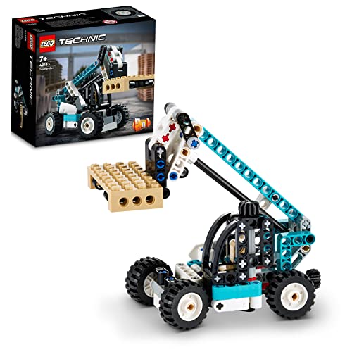 LEGO 42133 Technic 2-in-1 Teleskoplader Gabelstapler und Abschleppwagen Spielzeug, Baufahrzeug für Jungen und Mädchen ab 7 Jahren von LEGO