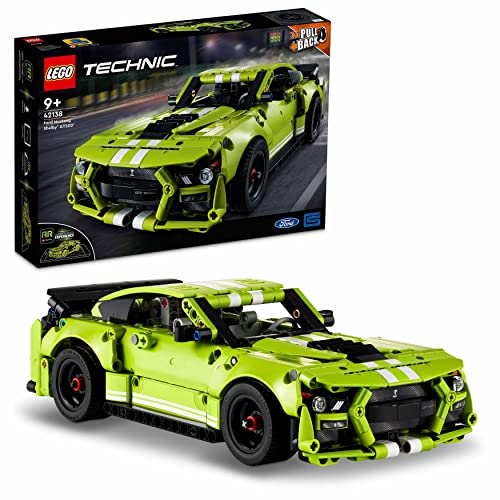 LEGO Technic Ford Mustang Shelby GT500, Modellauto-Bausatz, Spielzeugauto, Rennauto für Kinder und Teenager mit AR-App und Rückziehmotor 42138 von LEGO