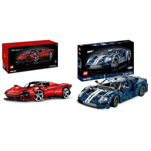 LEGO 42143 Technic Ferrari Daytona SP3 Modellauto Bausatz im Maßstab 1:8 & 42154 Technic Ford GT 2022 Auto-Modellbausatz für Erwachsene von LEGO