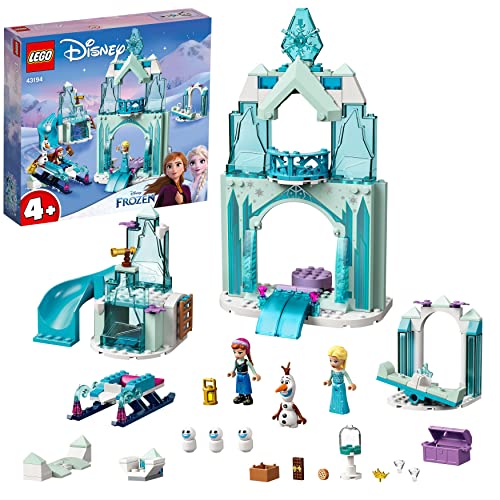 LEGO 43194 Disney Princess Annas und Elsas Wintermärchen, Eiskönigin-Spielzeug zum Bauen mit Schloss und 3 Mini-Puppen inkl. Olaf-Figur, Bau- und Spielset für Kinder, Mädchen und Jungen, Geschenkidee von LEGO