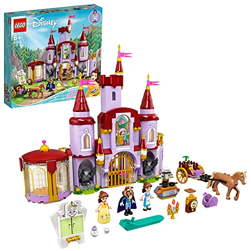 LEGO 43196 Disney Princess Belles Schloss, Schöne und das Biest, Prinzessin Schloss und Belle Mini-Puppen, Spielzeug ab 6 Jahre von LEGO