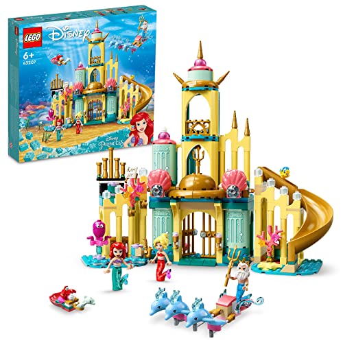LEGO 43207 Disney Arielles Unterwasserschloss, Geschenkidee für Mädchen und Jungen ab 6 Jahren mit Arielle die kleine Meerjungfrau und 4 Delfin-Figuren LEGO 43207 Disney Arielles Unterwasserschloss, Geschenkidee für Mädchen und Jungen ab 6 Jahren mit Arielle die kleine Meerjungfrau und 4 Delfin-Figuren von LEGO