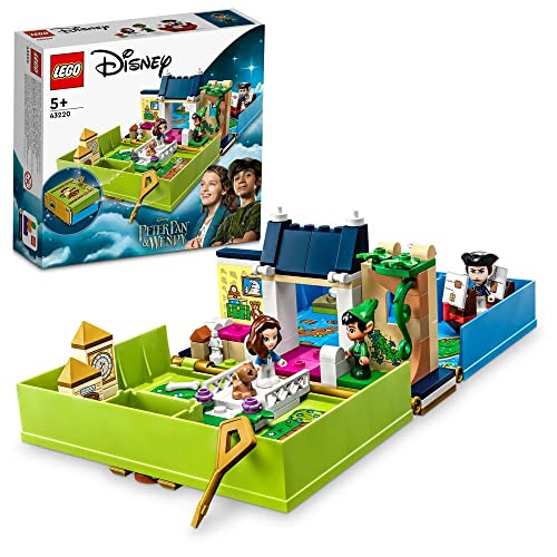 LEGO Disney Classic Peter Pan & Wendy – Märchenbuch-Abenteuer Spielzeug-Set, tragbares Spielset mit Micro-Puppen und Piratenschiff, Reise-Spielzeug für Kinder ab 5 Jahren 43220 von LEGO