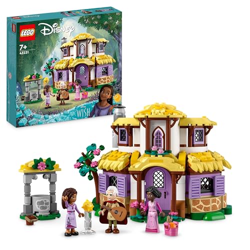 LEGO 43231 Disney Wish Ashas Häuschen Set, öffnendes Spielzeug-Puppenhaus aus dem Wish-Film mit Asha, Sakina und Sabino-Mini-Puppen und Star-Figur, Kinder, Mädchen und Jungen von LEGO