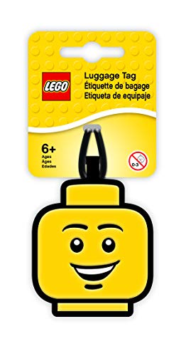 IQ Lego Iconic Boy Face Silikon-Gepäckanhänger für Reisen, Koffer, Rucksack – ikonisch, ungiftig und geruchlos, mit beschreibbarer Oberfläche auf der Rückseite zur Identifizierung des Ausweises. von IQ