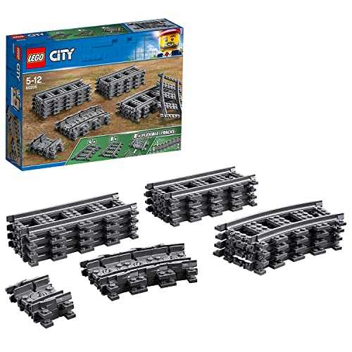 LEGO 60205 City Schienen, 20 Stück, Erweiterungsset für Kinder, Jungen und Mädchen, Spielzeug Set von LEGO